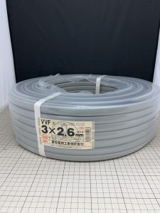 富士電線工業のVVFケーブル（2.6mm×3C×100m）の買取実績