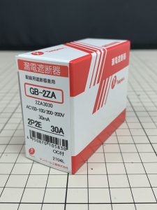 テンパール工業の漏電遮断器 GB-2ZA 30A 30MA（型番：2ZA3030）の買取実績