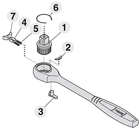 ラチェットハンドル用リペアキット RK-RH4H 差込角12.7mm(1／2”)