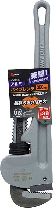 GISUKE アルミ パイプレンチ JIS付 350mm APW-350J