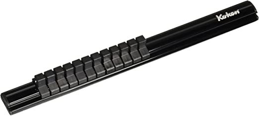 アルミソケットレール 3／8(9.5mm)SQ.クリップ12ヶ付き 全長300mm RSAL300-3／8X12