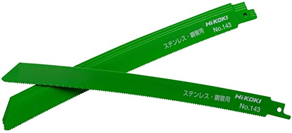 湾曲セーバーソーブレード No.143 全長250mm 14山／インチ 5枚入 2mm以上ステンレス管材 0032-2604