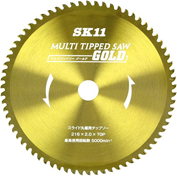 MULTIチップソーGOLD スライド丸鋸用 216mm 216×70P