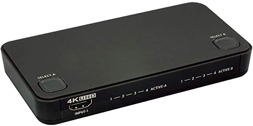 HDMIマトリックススイッチ 4K60Hz対応 4入力・2出力 RS-HDSW42-4K