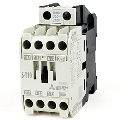 S-T10 AC100V 1a 電磁接触器 (補助接点: 1a) (代表定格11A) (DINレール・ねじ取付) (充電部保護カバー) NN