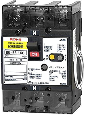 単3中性線欠相保護付配線用遮断器40A リード線付 BU5301KC40V