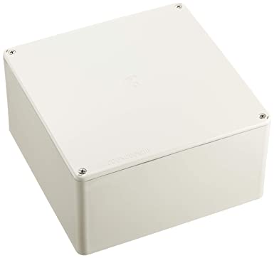防水プールボックス 平蓋 正方形 ノックなし 200×200×100 ミルキーホワイト PVP-2010AM