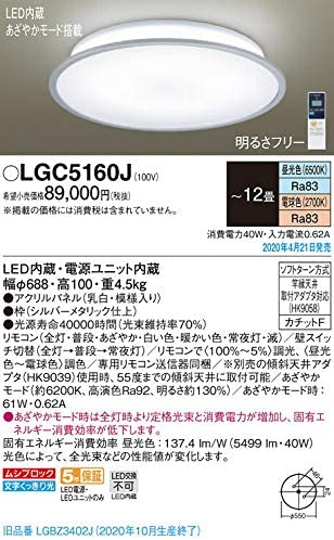 Everleds LED 照明器具 リモコン調光・リモコン調色 LGC5160J (～12畳）