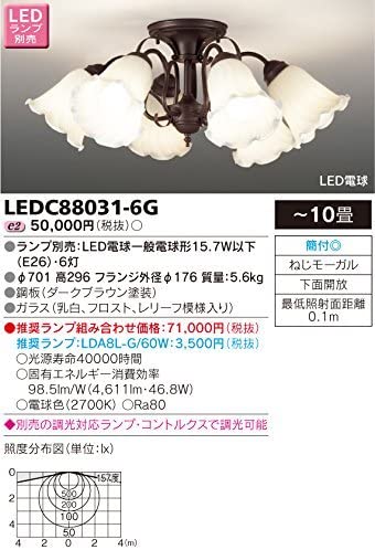 LEDシャンデリア φ701 6灯 ランプ別売