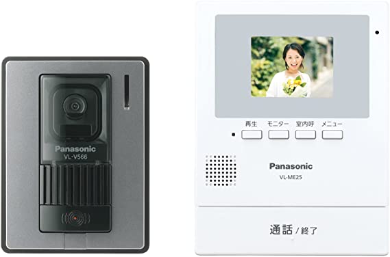 テレビドアホン 1-2タイプ 電源コード式 2.7型カラー液晶画面 録画機能付 ドアホン親機＋玄関子機 VL-SE25K