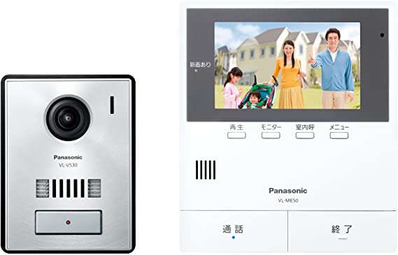 テレビドアホン モニター親機＋広角カメラ玄関子機 約5型ワイド液晶 SDカード対応 動画録画機能付 VL-SE50KP