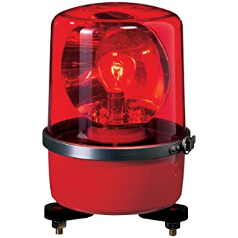 中型回転灯 ガラス球RP35／BA15D 定格電圧AC100V φ138mm 赤 SKP-110A-R