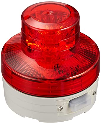 LED回転灯 常時点灯タイプ 防雨型 電池式 赤 NU-AR