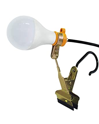 LED-15Wクリップランプ(屋内・屋外用) KY-15W 昼光色 本体サイズ:長さ169mm×直径80mm