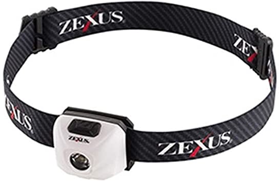 LEDヘッドライト 《ZEXUS Rシリーズ》 320lm 白色 充電可能バッテリー搭載 専用クリップ付 ホワイト ZX-RW10