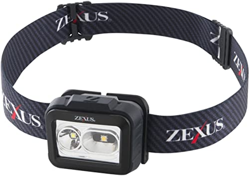 LEDヘッドライト 《ZEXUS ハイブリッドモデル》 310lm 白色スポット・電球色ワイド照射モデル ZX-180