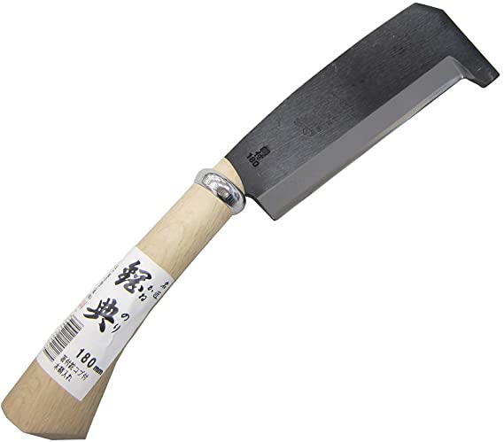 鋼典 鋼付 箸付鉈 コブ柄 木鞘 180mm C-71