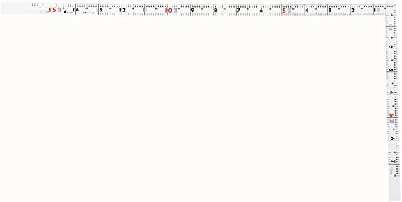 曲尺 同厚 ホワイト 1尺5寸／50cm 併用目盛 名作 11110