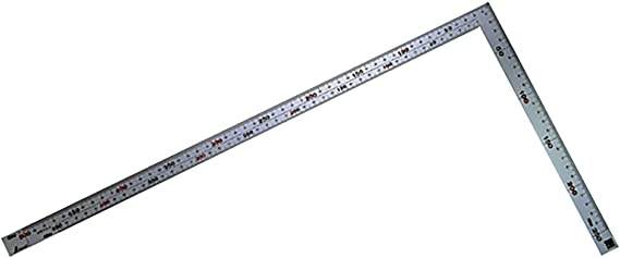 曲尺厚手広巾 シルバー50cm 裏面1尺6寸併用目盛 10414