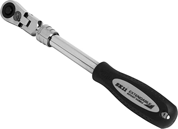 伸縮式フレックスラチェットハンドル 差込9.5mm角 全長6段階調整 SRH3CEF